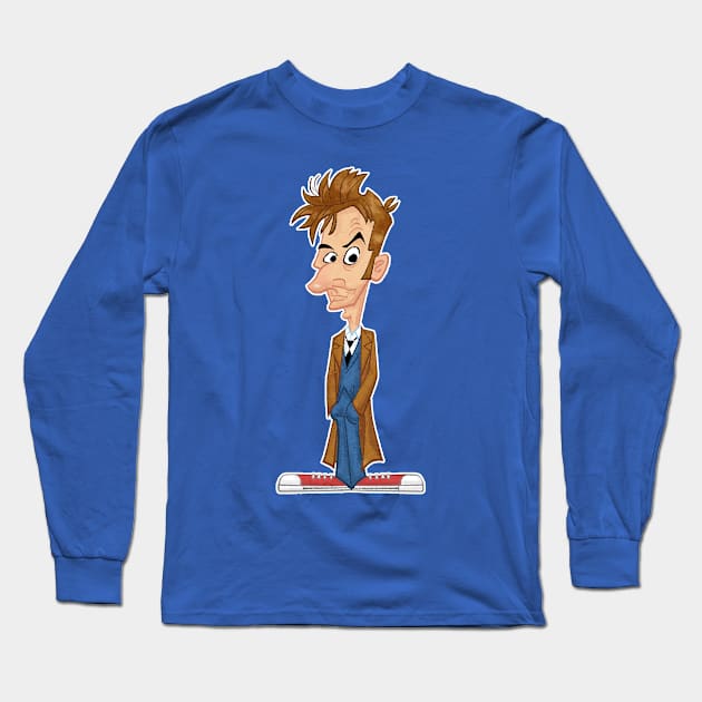 Tenth Doctor Long Sleeve T-Shirt by Fritsch